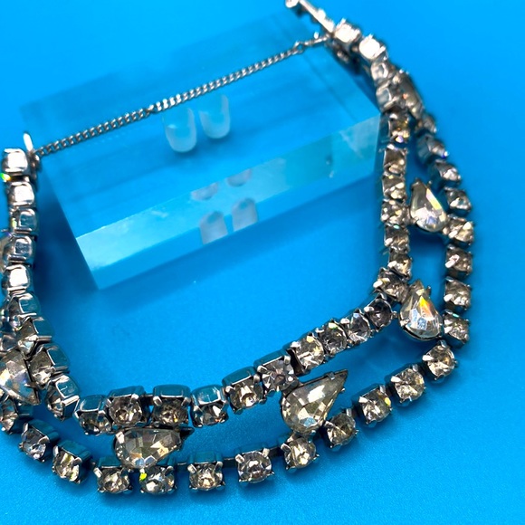 Vintage 1940's "GARNE JEWELRY" Rhinestone Bracelet - Picture 3 of 8